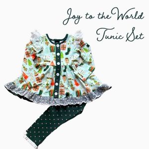 Love and Grow Clothing Commpany Tunic Set Joy to the World